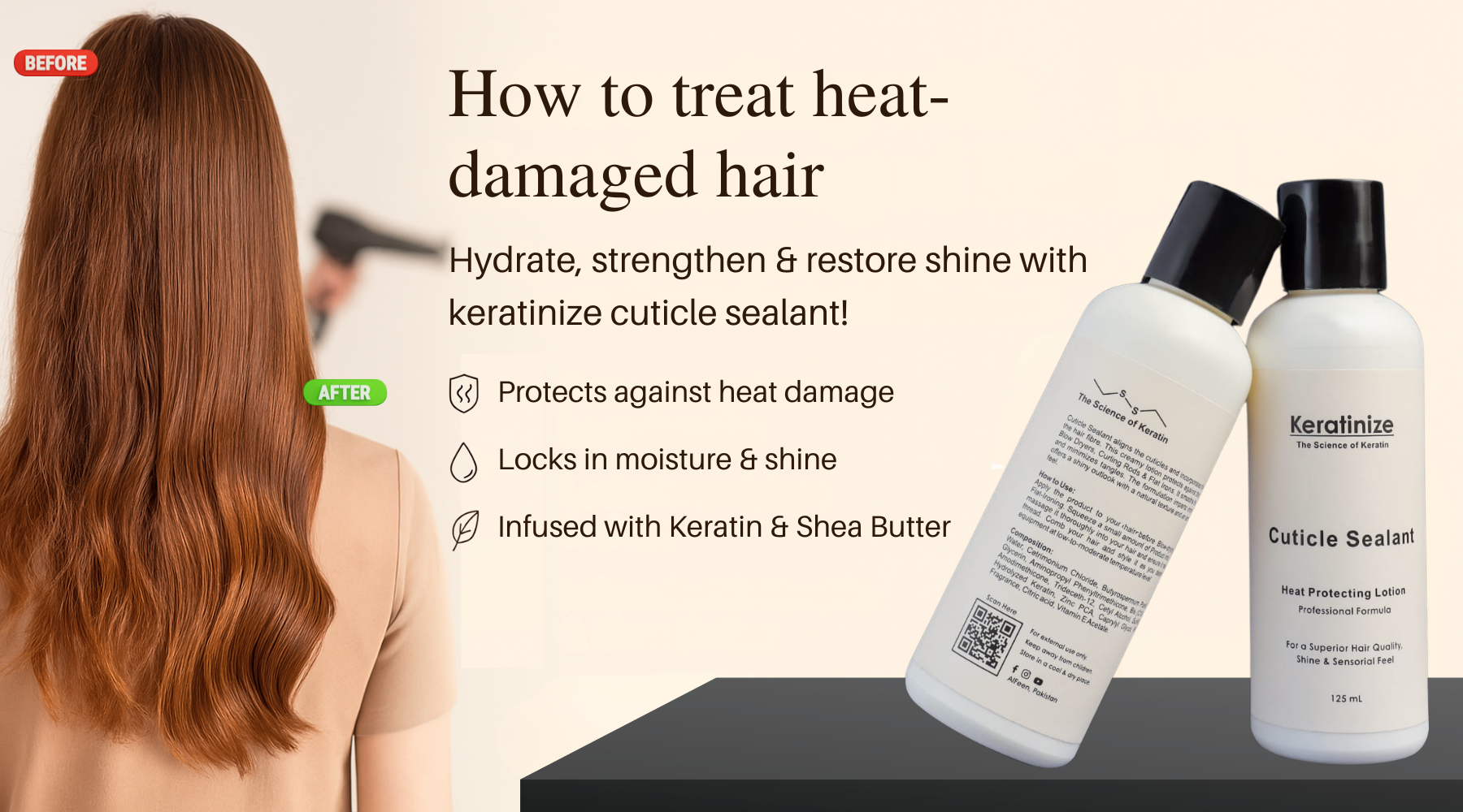 How to Treat Heat-Damaged HairCuticle SealantThermal ProtectionKeratinizeHair HydrationCuticle SealantThermal ProtectionKeratinize